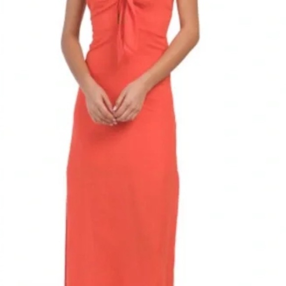 Brand new!! VIX Tricia Long Coverup Dress Coral XS - Picture 6 of 7